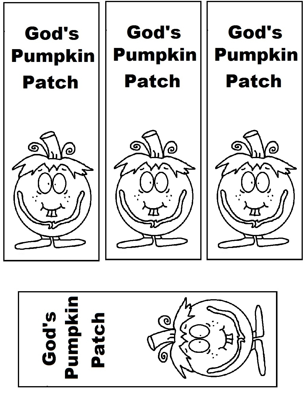 God s Pumpkin Patch Bookmarks