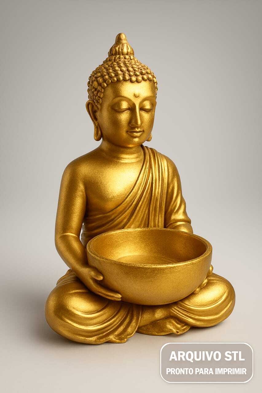 Golden Buddha Statue STL File For 3D Printing