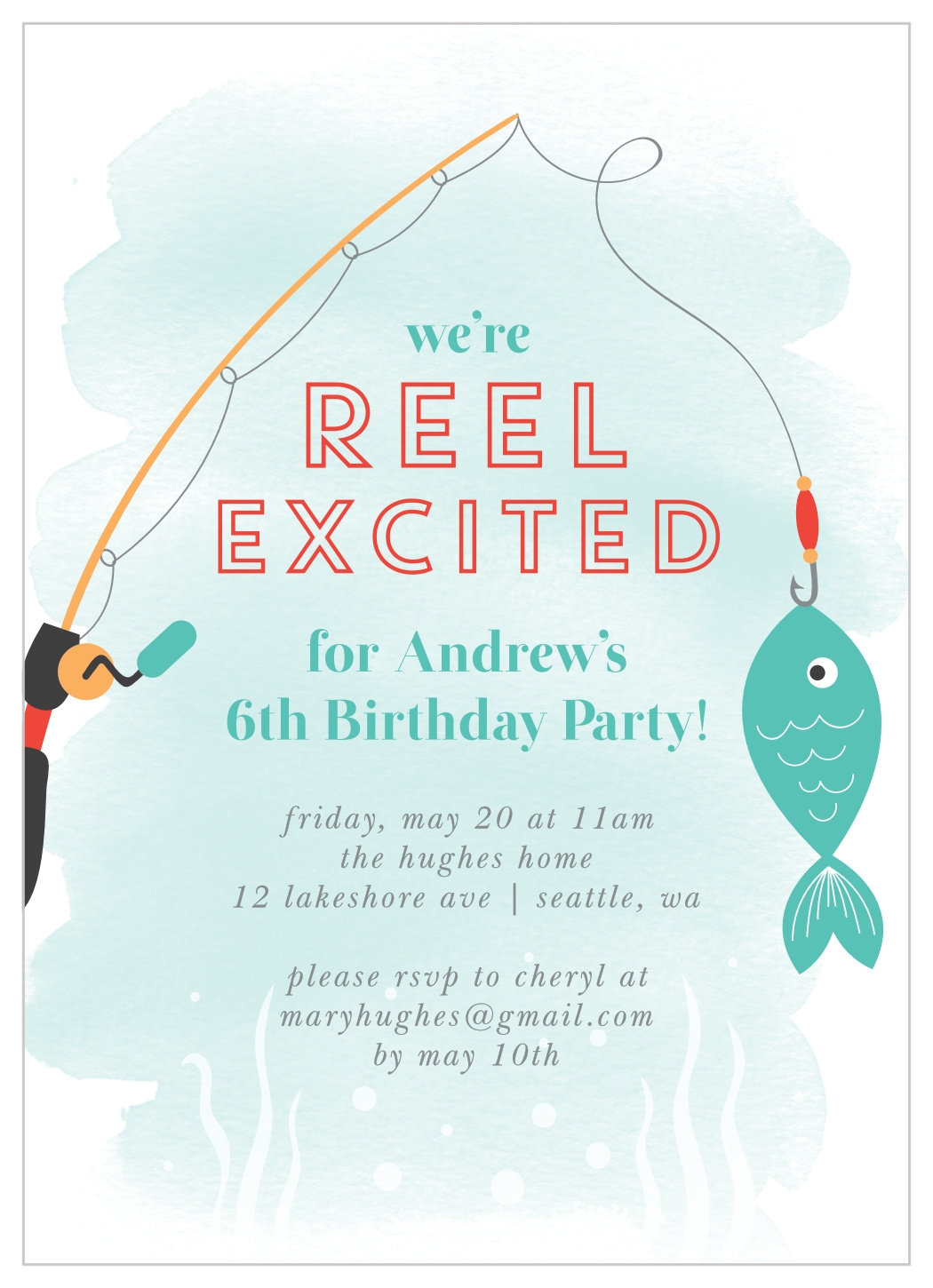 Gone Fishing Childrens Birthday Invitations By Basic Invite 