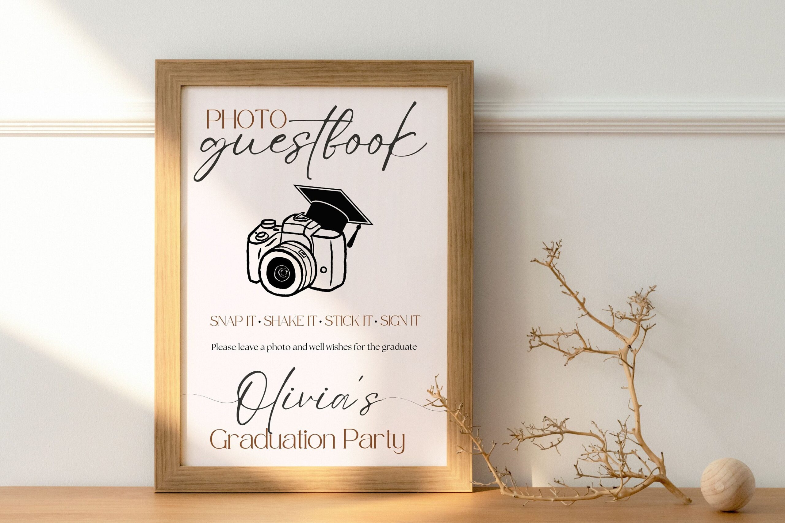 Graduation Photo Guest Book Sign Template Printable Polaroid Guestbook Table Sign Editable Instax Photoshoot Grad Party Decor Class 2024 Etsy