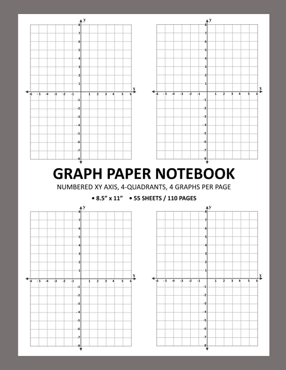 Graph Paper Notebook XY Coordinate Plane For Math Algebra  Graph Paper Notebook XY Coordinate Plane For Math Algebra
