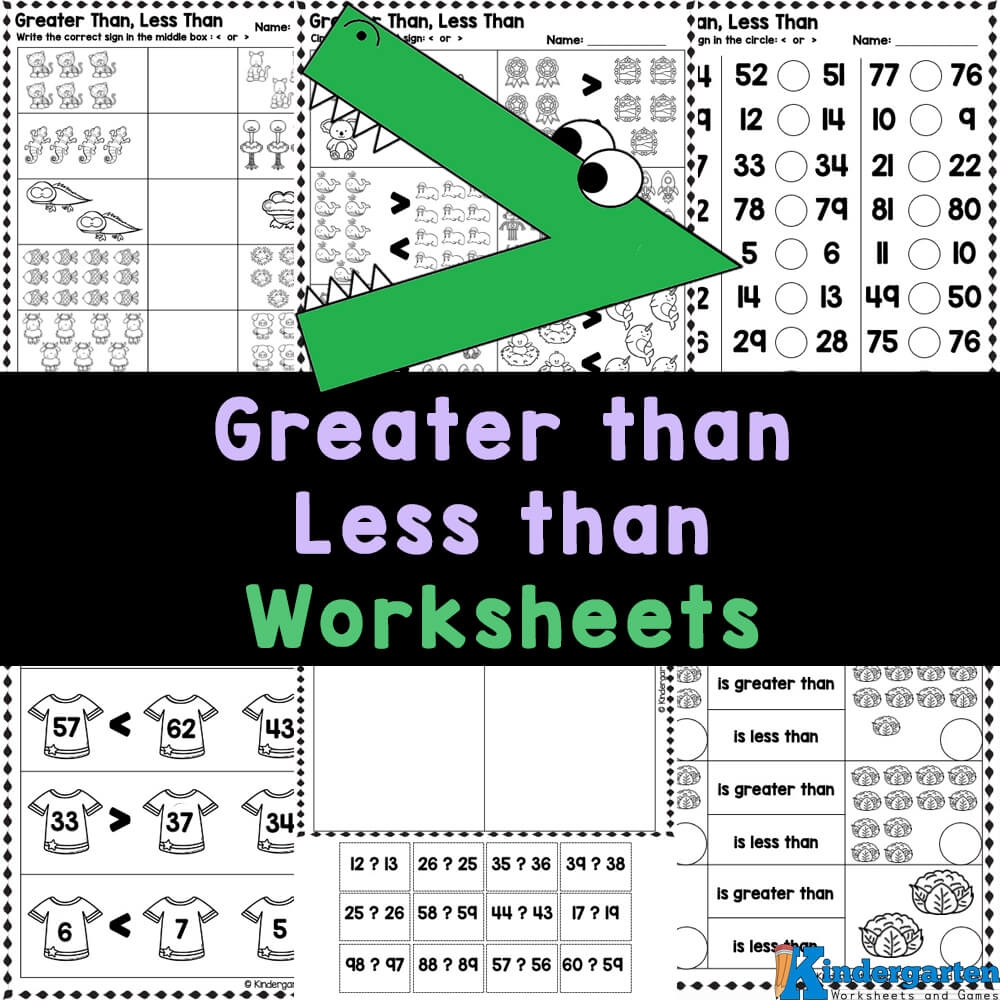 Greater Than Less Than Worksheets For Kindergarten