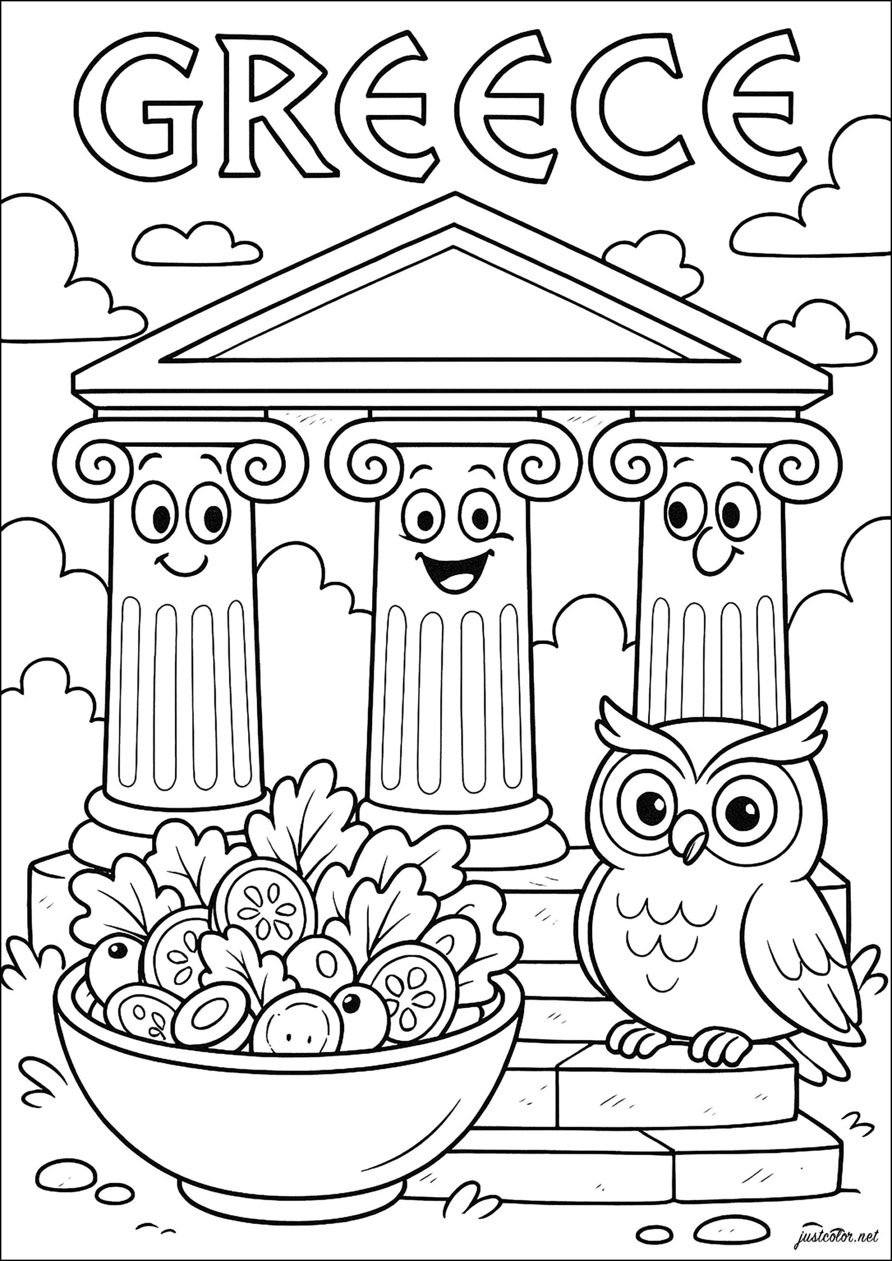 ancient greece coloring pages printables
