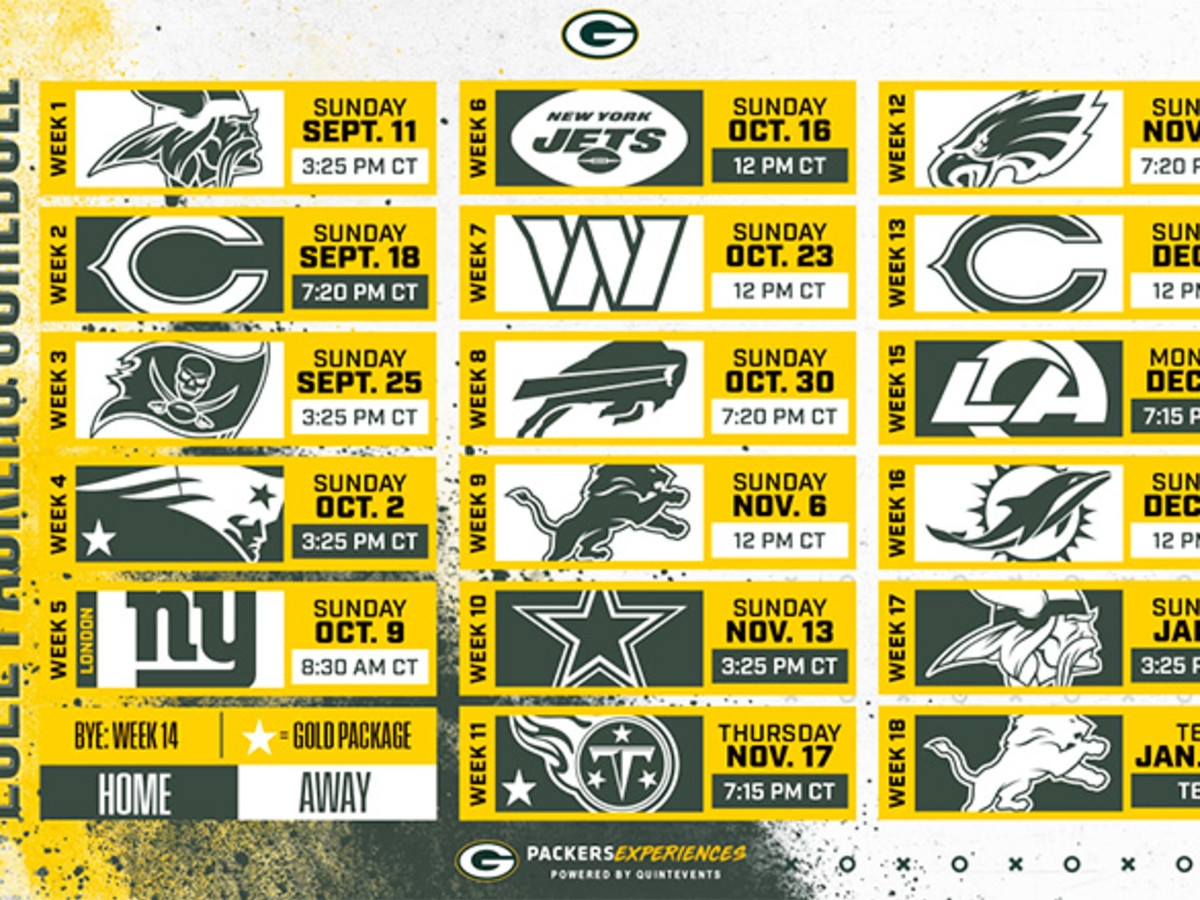 green bay packers 2018 schedule printable