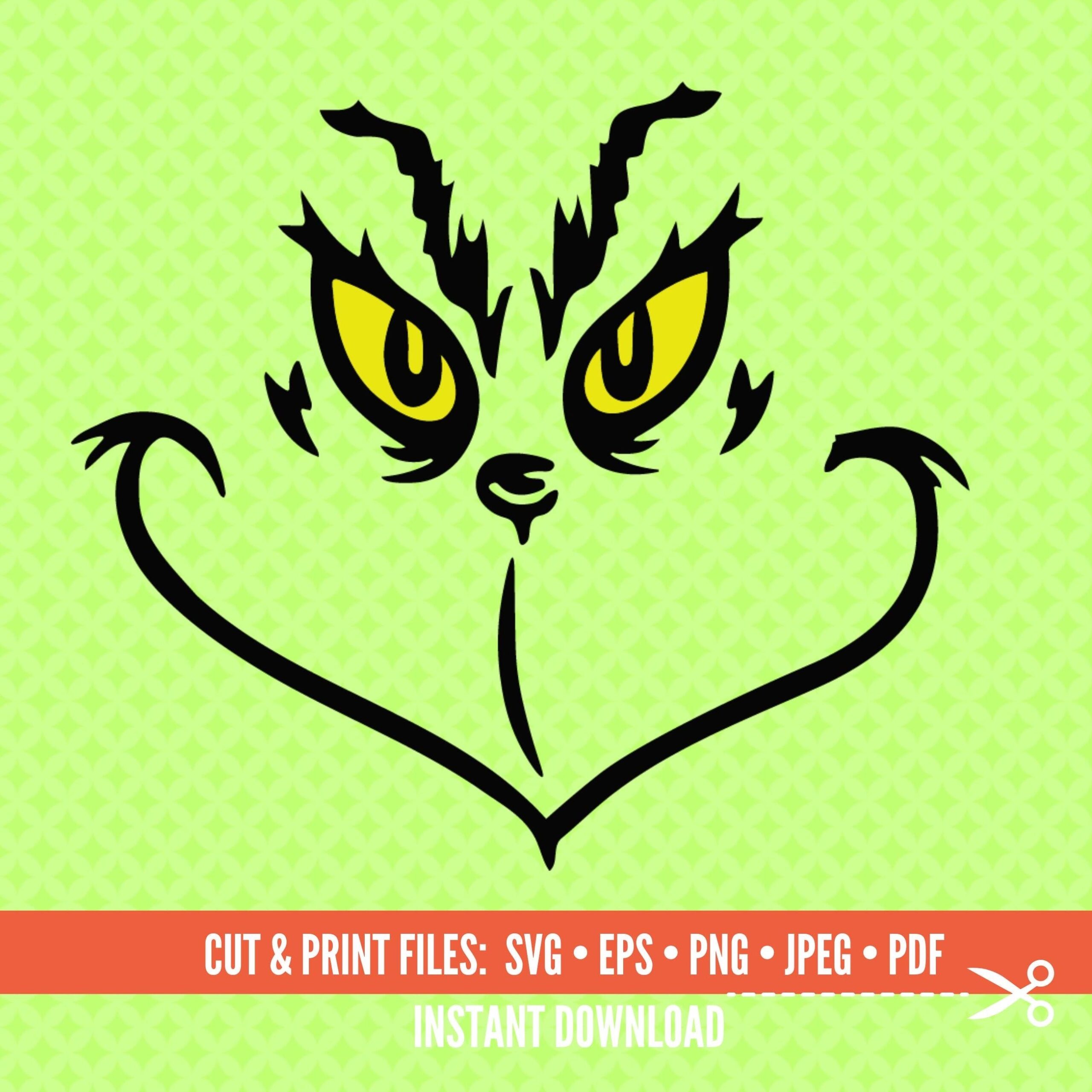 grinch face template printable