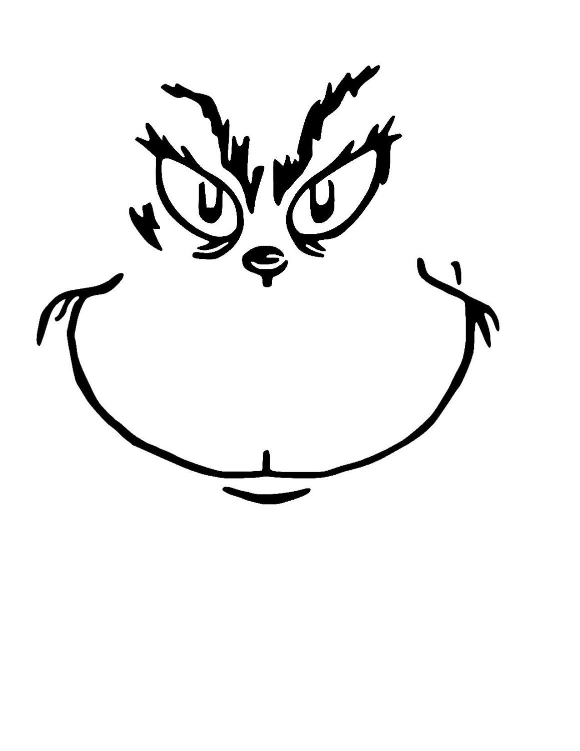 Grinch Face Printables Free