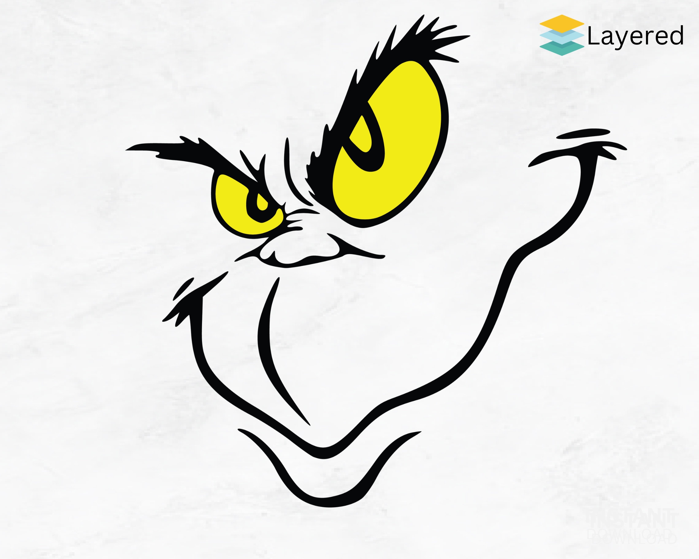 Grinch Face Svg Grinch SVG Grinch Face Silhouette Christmas Grinch Face
