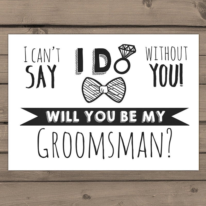 Groomsman Invitation Will You Be My Groomsman Bow Tie Groomsmen Invitation Black Worksheets Library