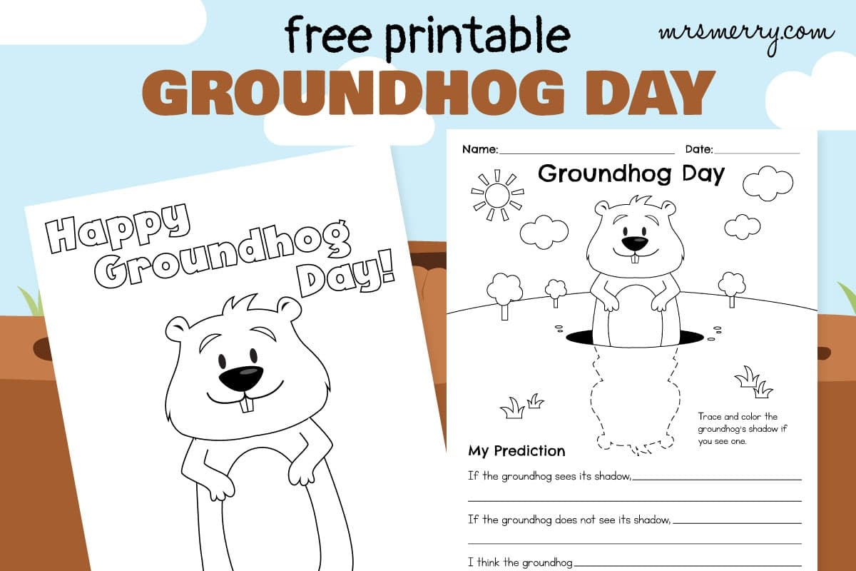 free printable groundhog day worksheets