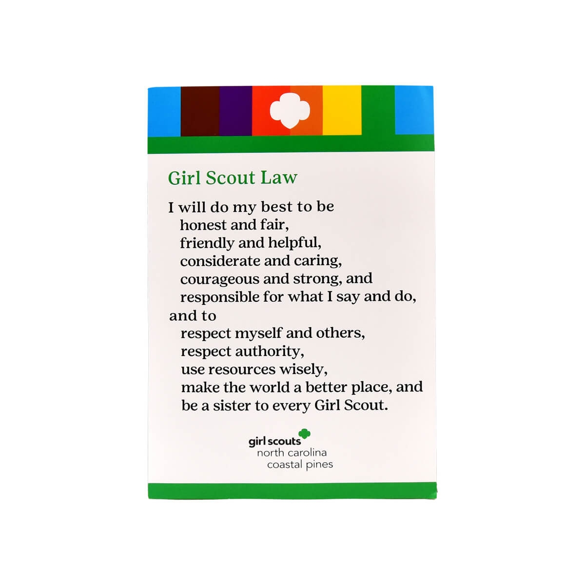 GSNCCP Girl Scout Law Poster