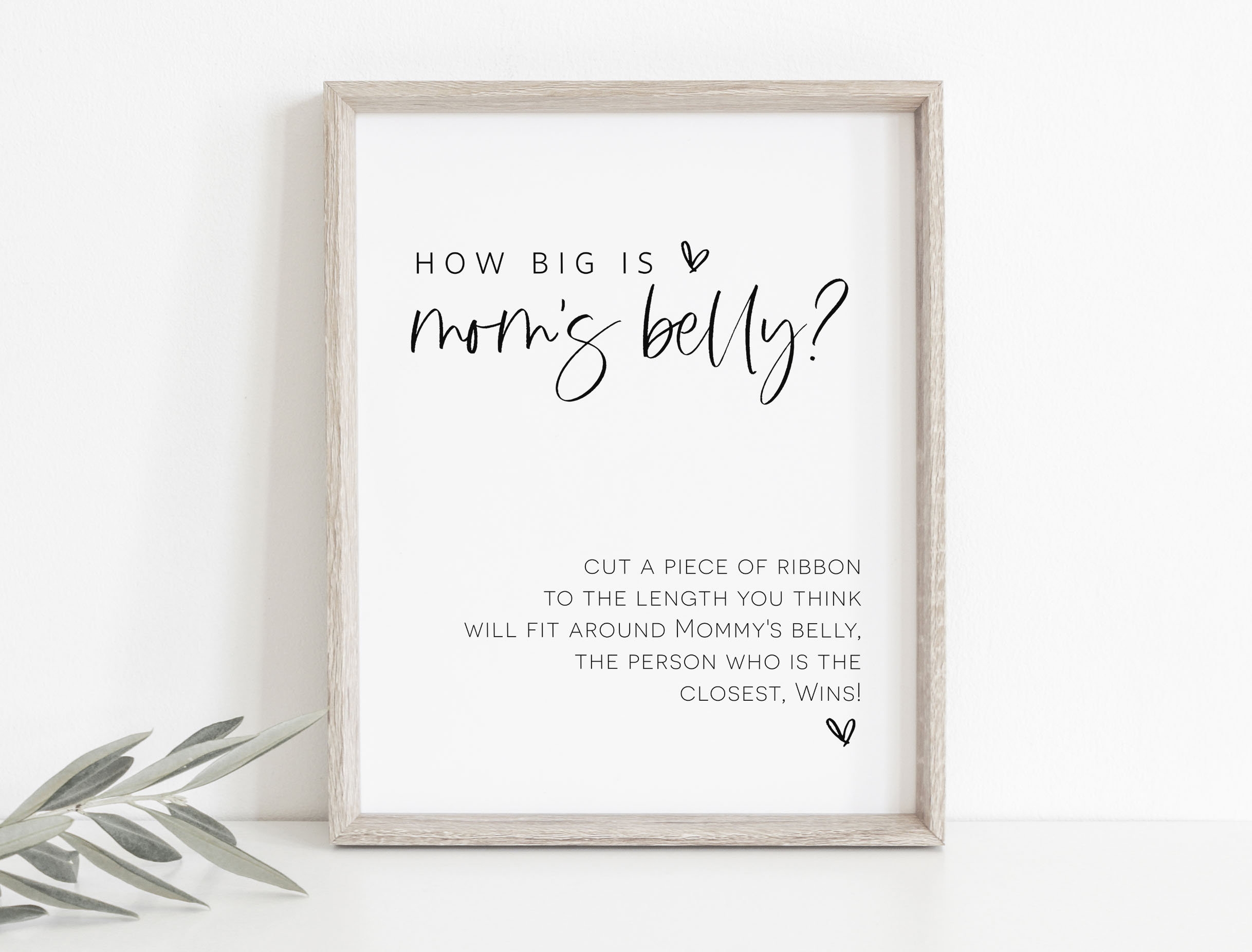 Guess How Big Mommy s Belly Is Game Minimalist Baby Shower Game Belly Guessing Game Printable Baby Shower Sign TEMPLETT WLP SIL 4135 Etsy UK