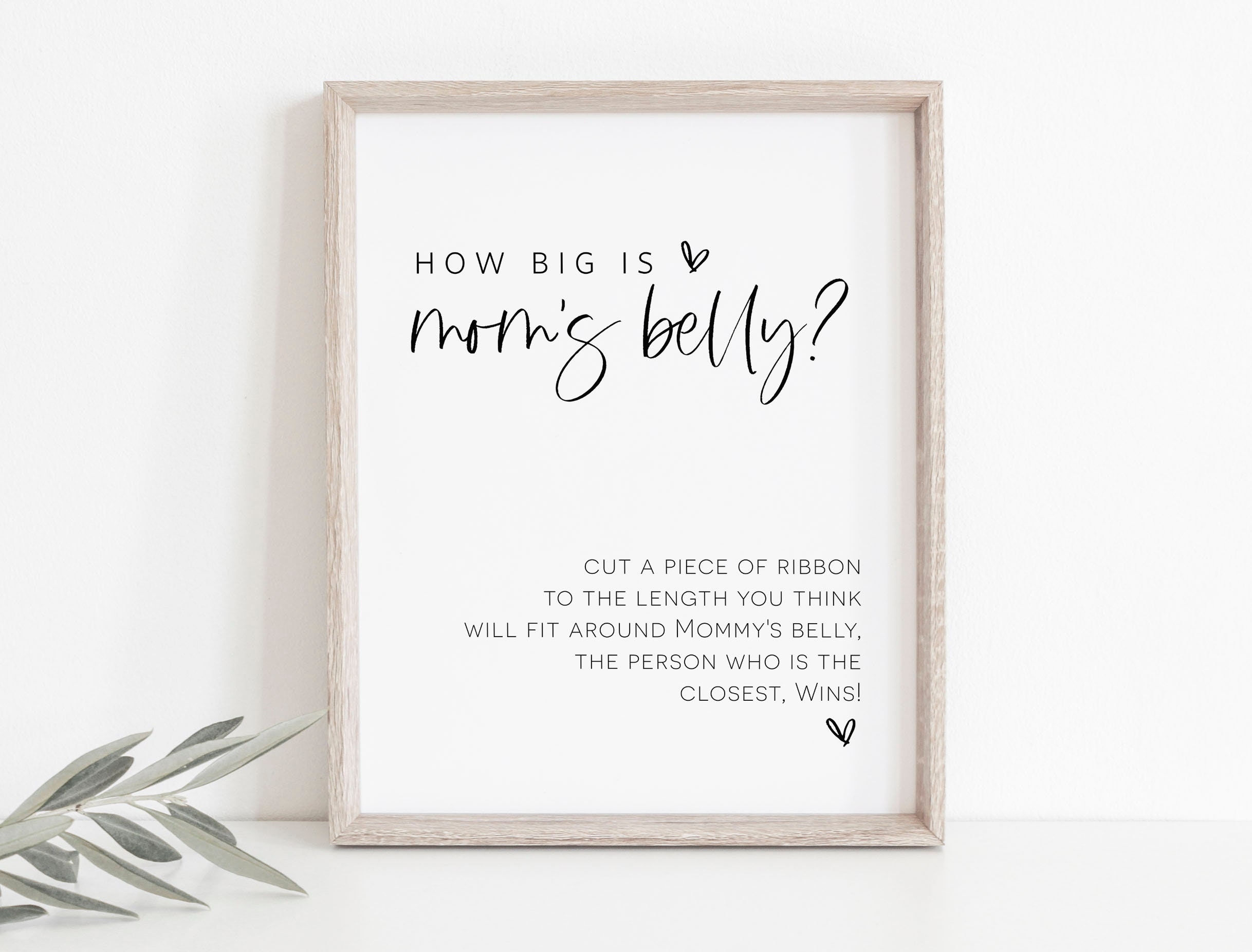 Guess How Big Mommy s Belly Is Game Minimalist Baby Shower Game Belly Guessing Game Printable Baby Shower Sign TEMPLETT WLP SIL 4135 Etsy UK