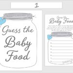 Guess The Baby Food Printable Baby Shower Game Blue Boy Mason Jar Etsy