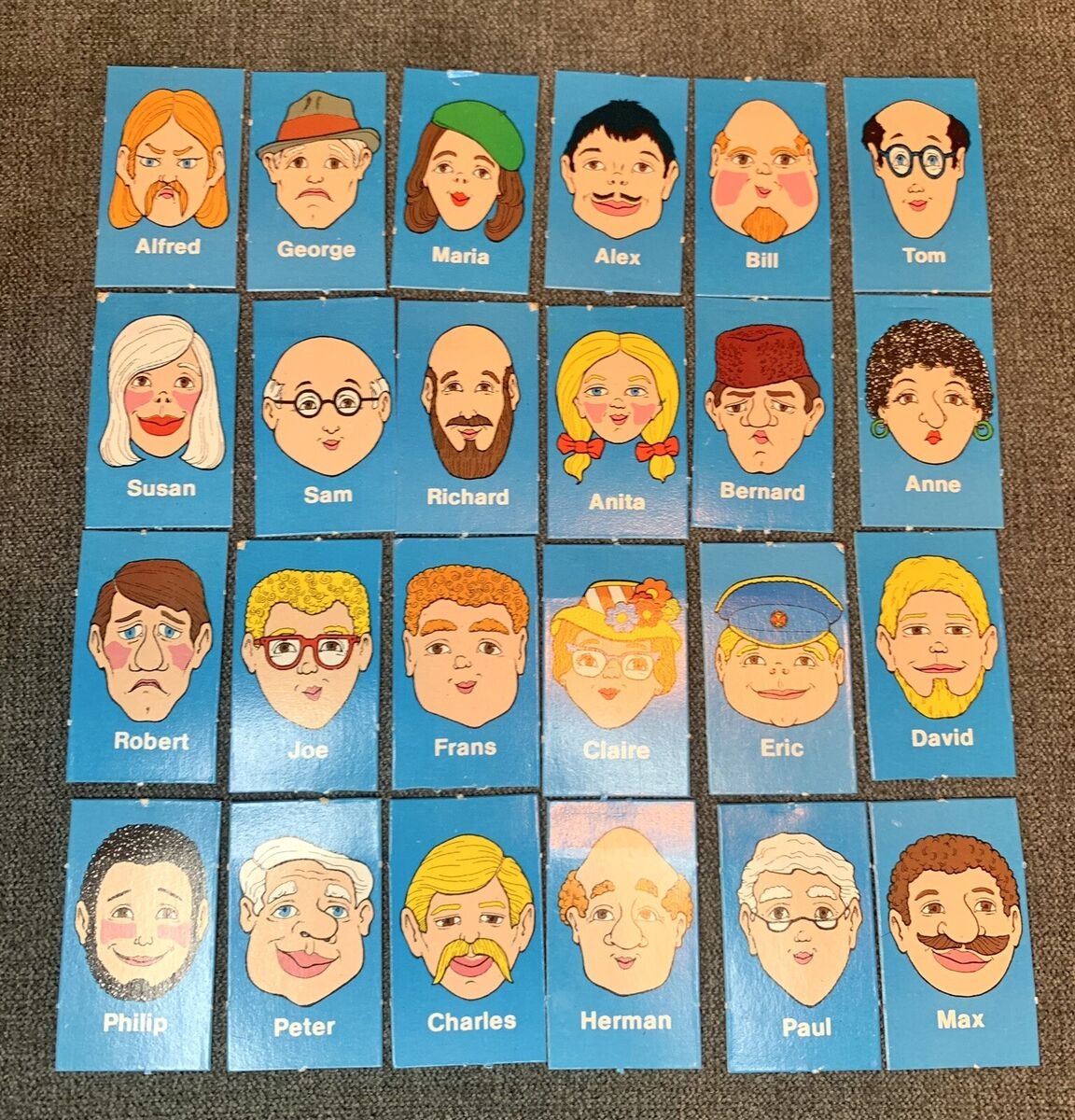 Guess Who Game Printable Character Sheets Guess Who 1979 MB Games 