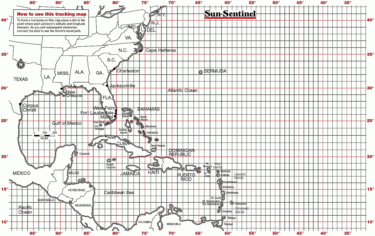 printable hurricane tracking map florida
