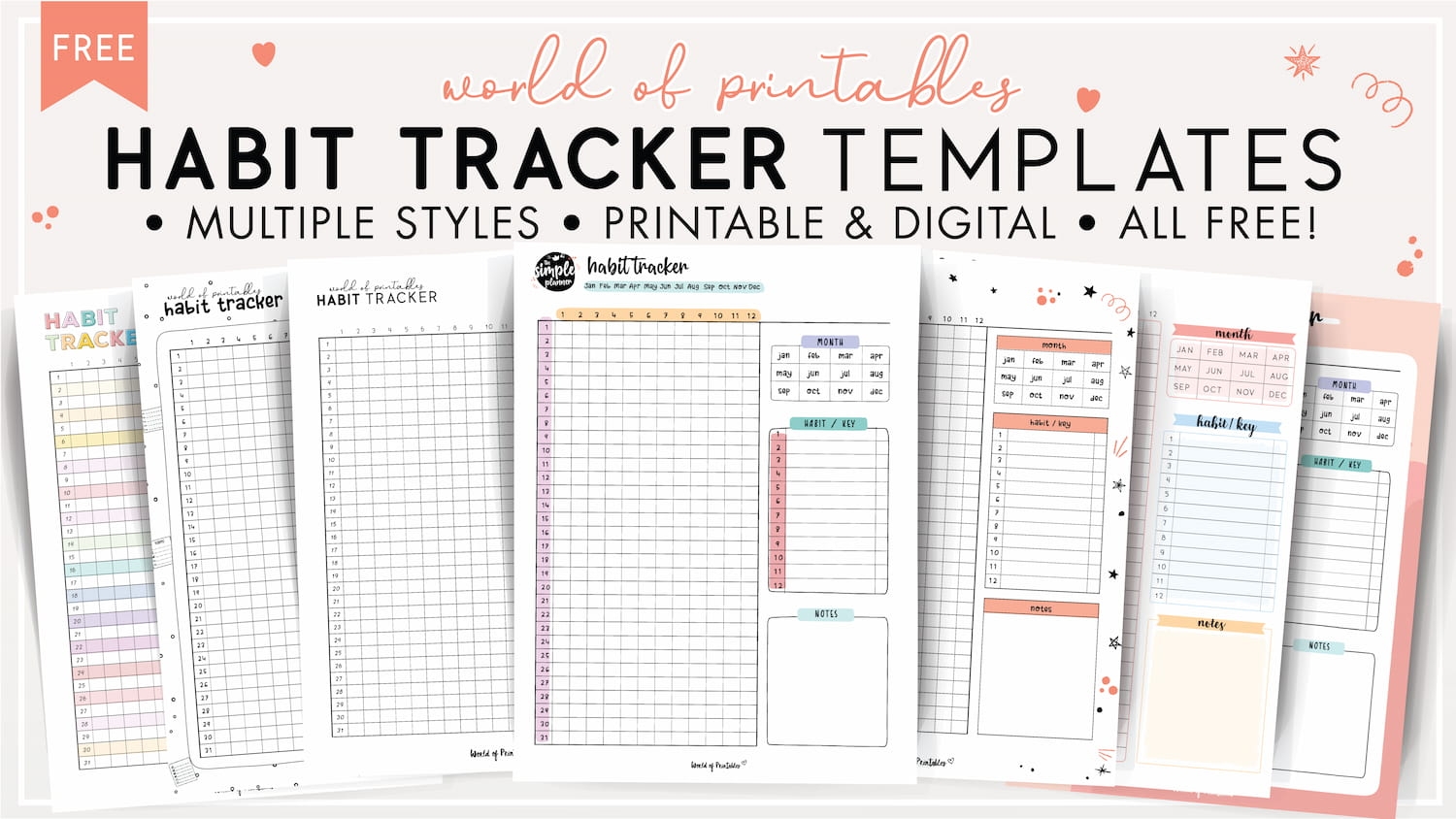 weekly habit tracker printable