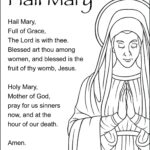 Hail Mary Prayer Coloring Page TheCatholicKid
