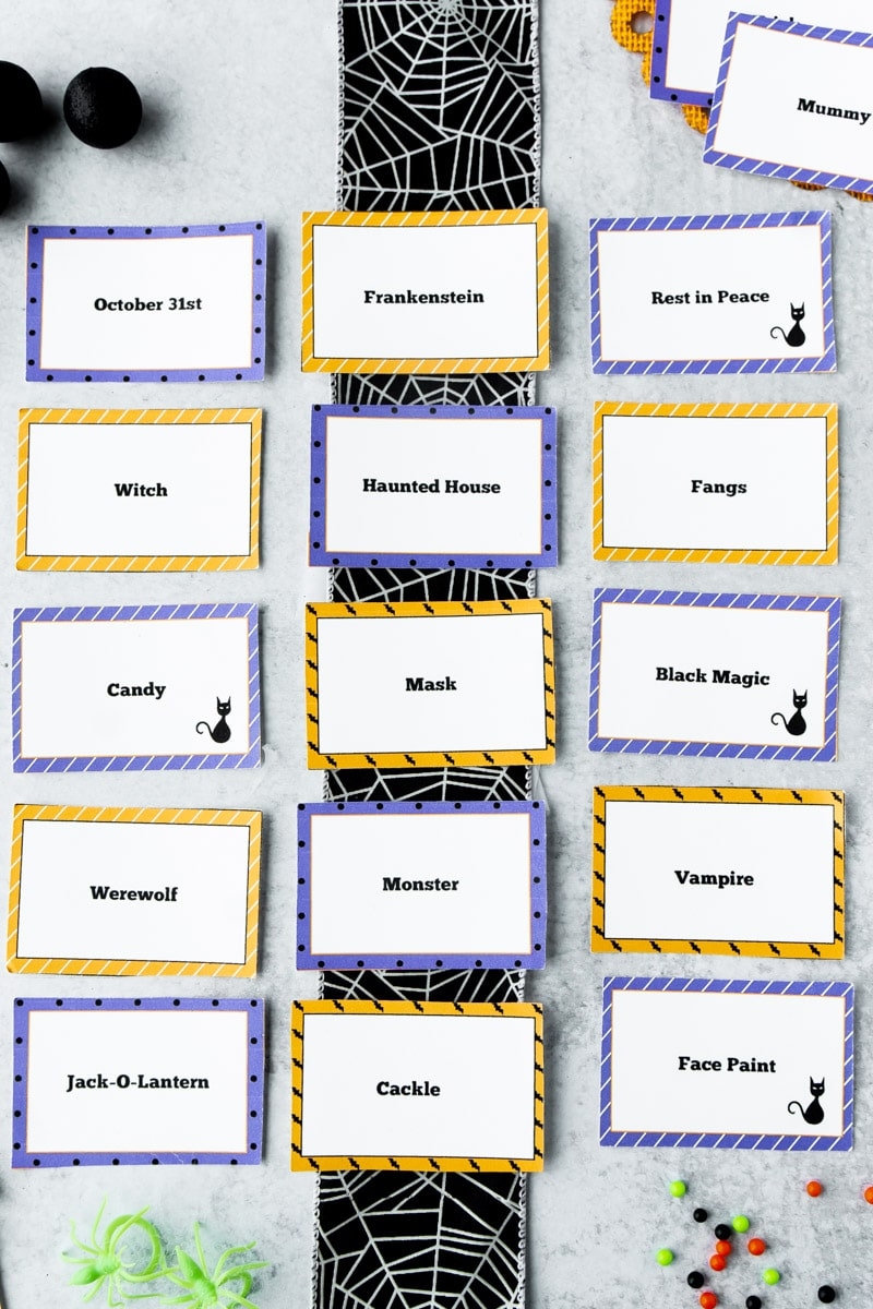 Halloween Charades Game U0026 Words List Free Printable Play Party Plan