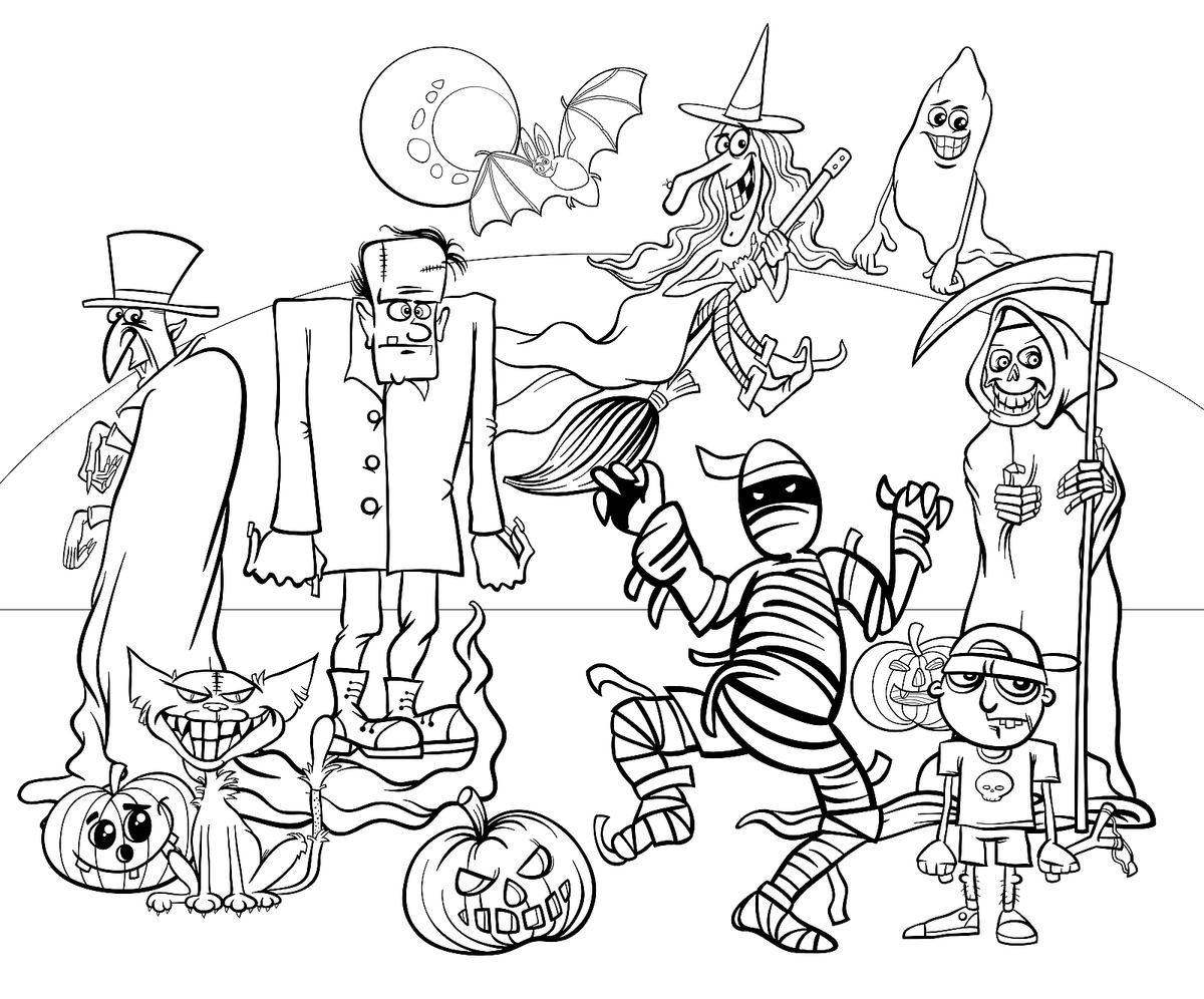 halloween printable coloring pages