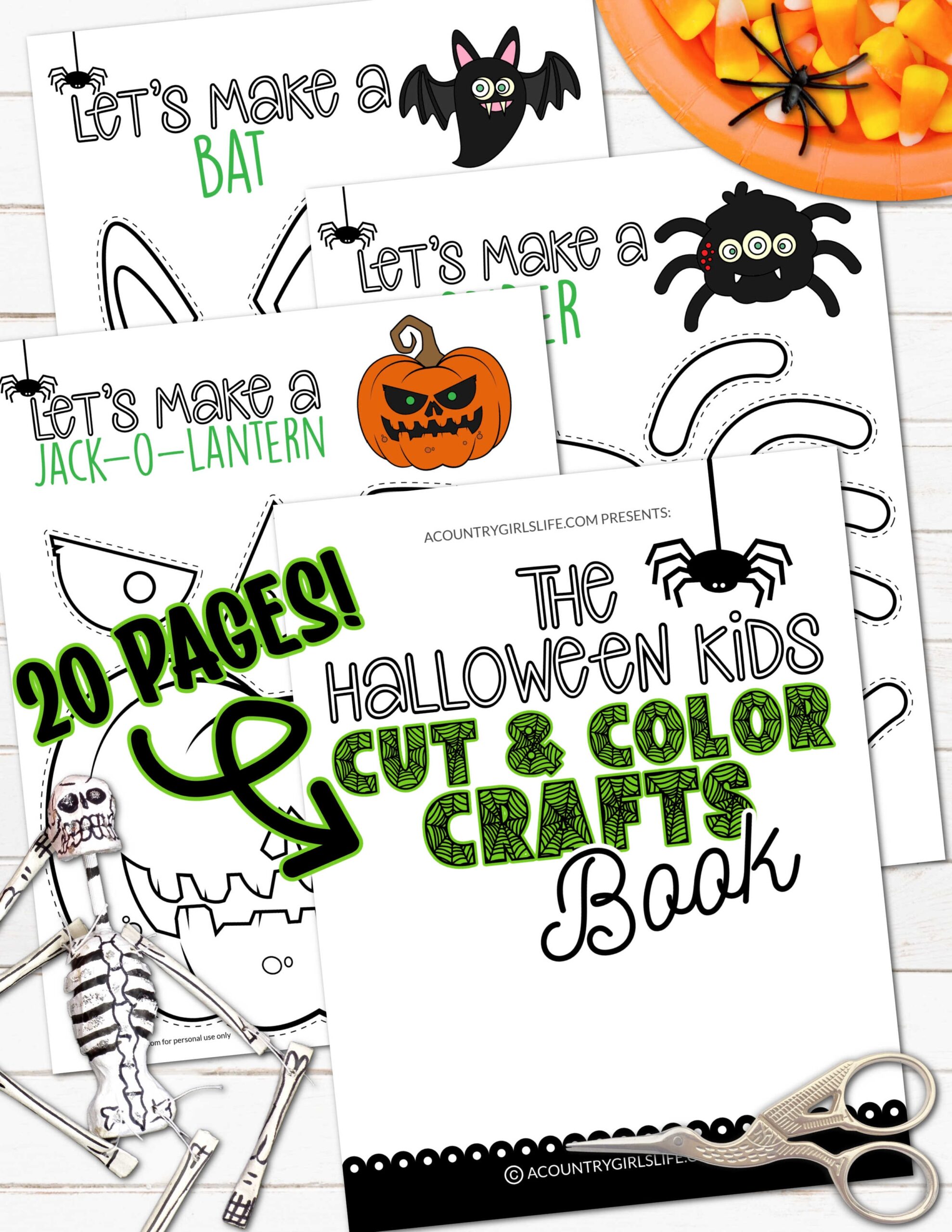 Halloween Cut Out Templates Cut U0026 Paste Crafts A Country Girl s Life