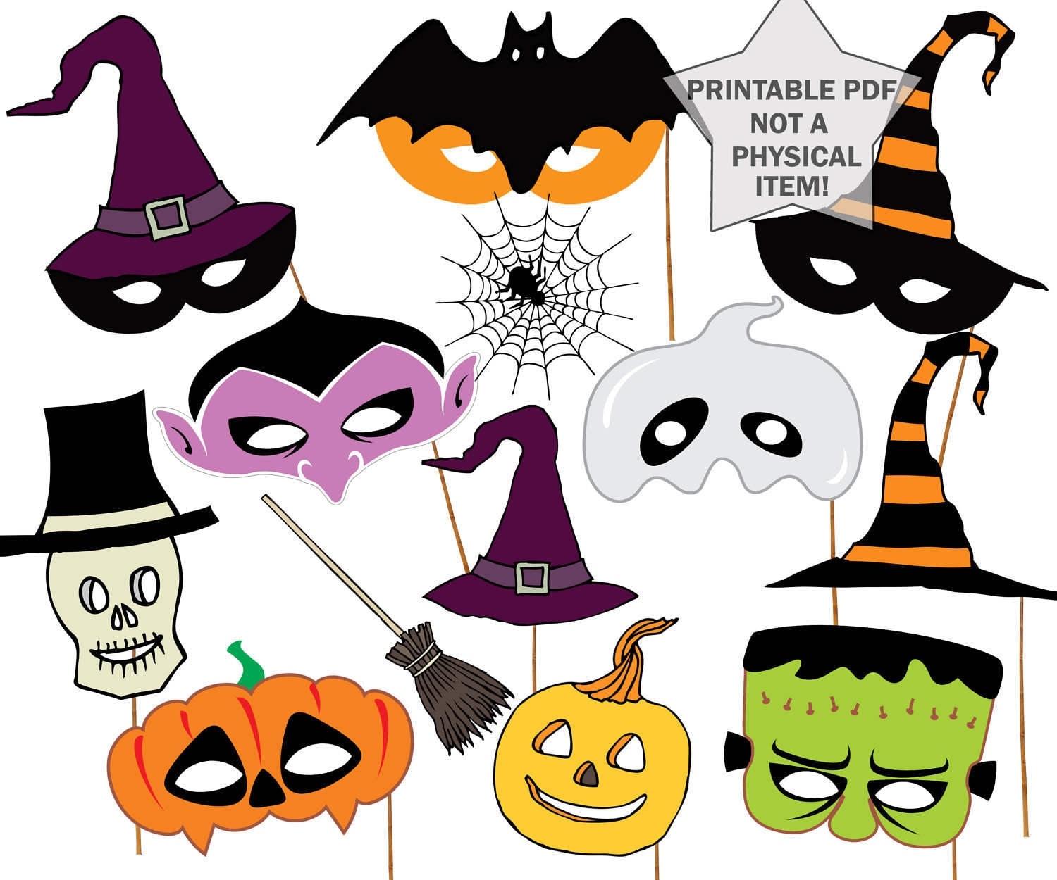 Halloween Party Photo Booth Props 