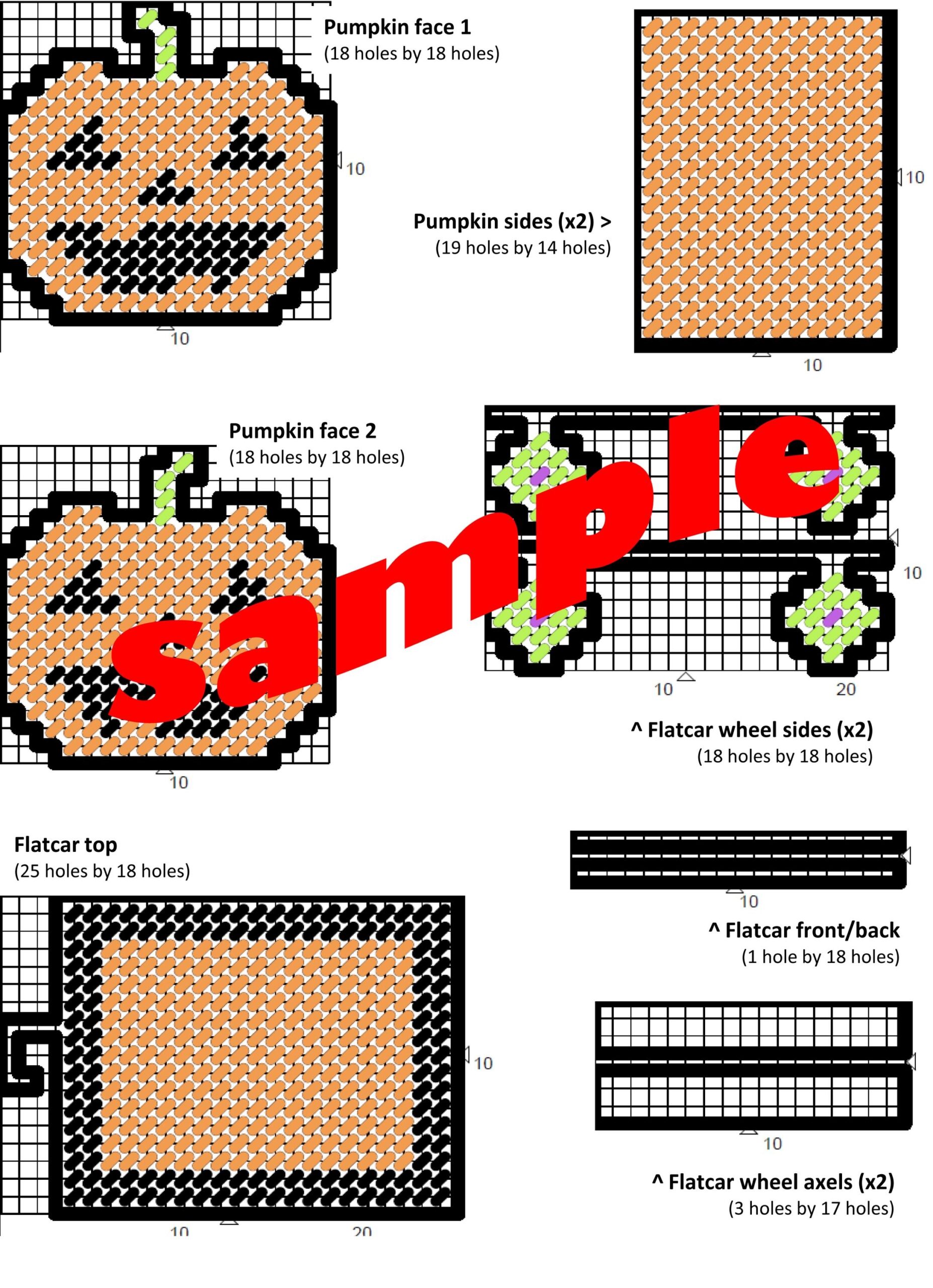 Halloween Plastic Canvas Train Pattern download Etsy