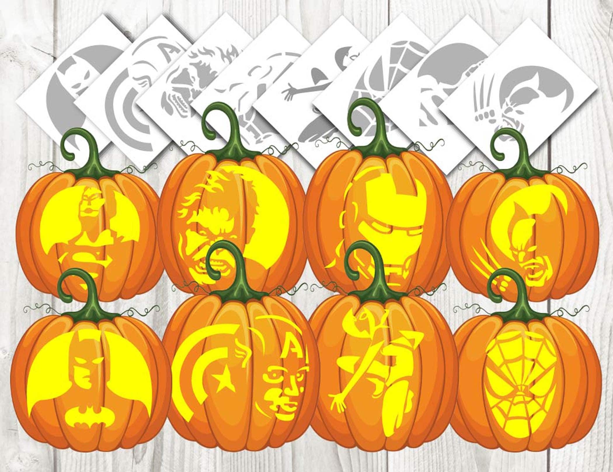 superman pumpkin stencil printable
