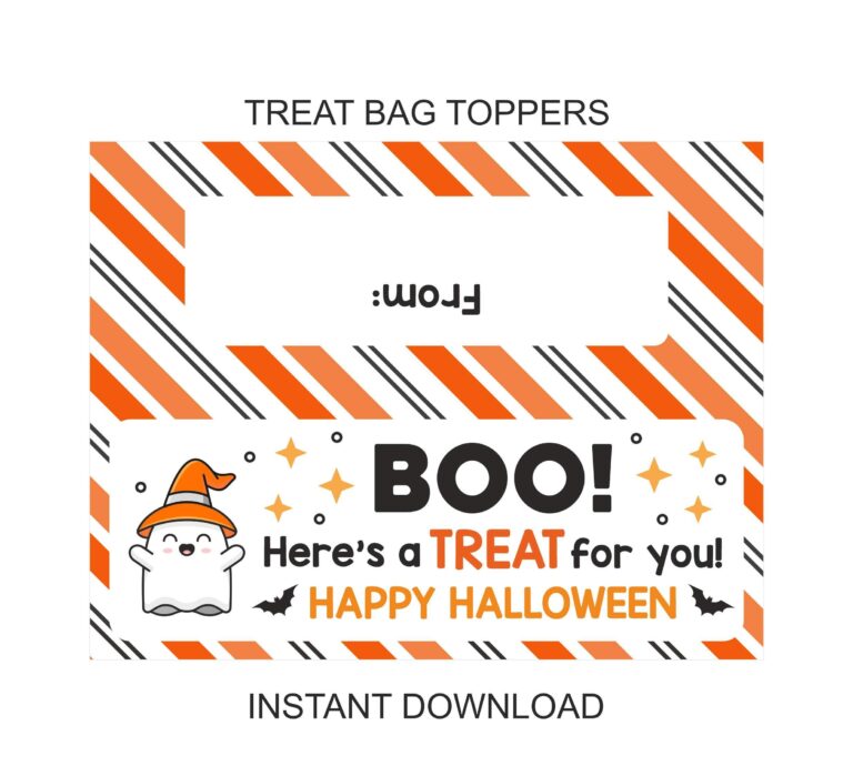 Halloween Treat Bag Toppers Printable Halloween Bag Toppers
