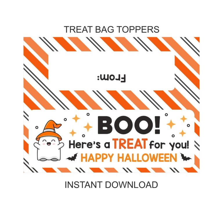 Halloween Treat Bag Toppers Printable Halloween Bag Toppers 