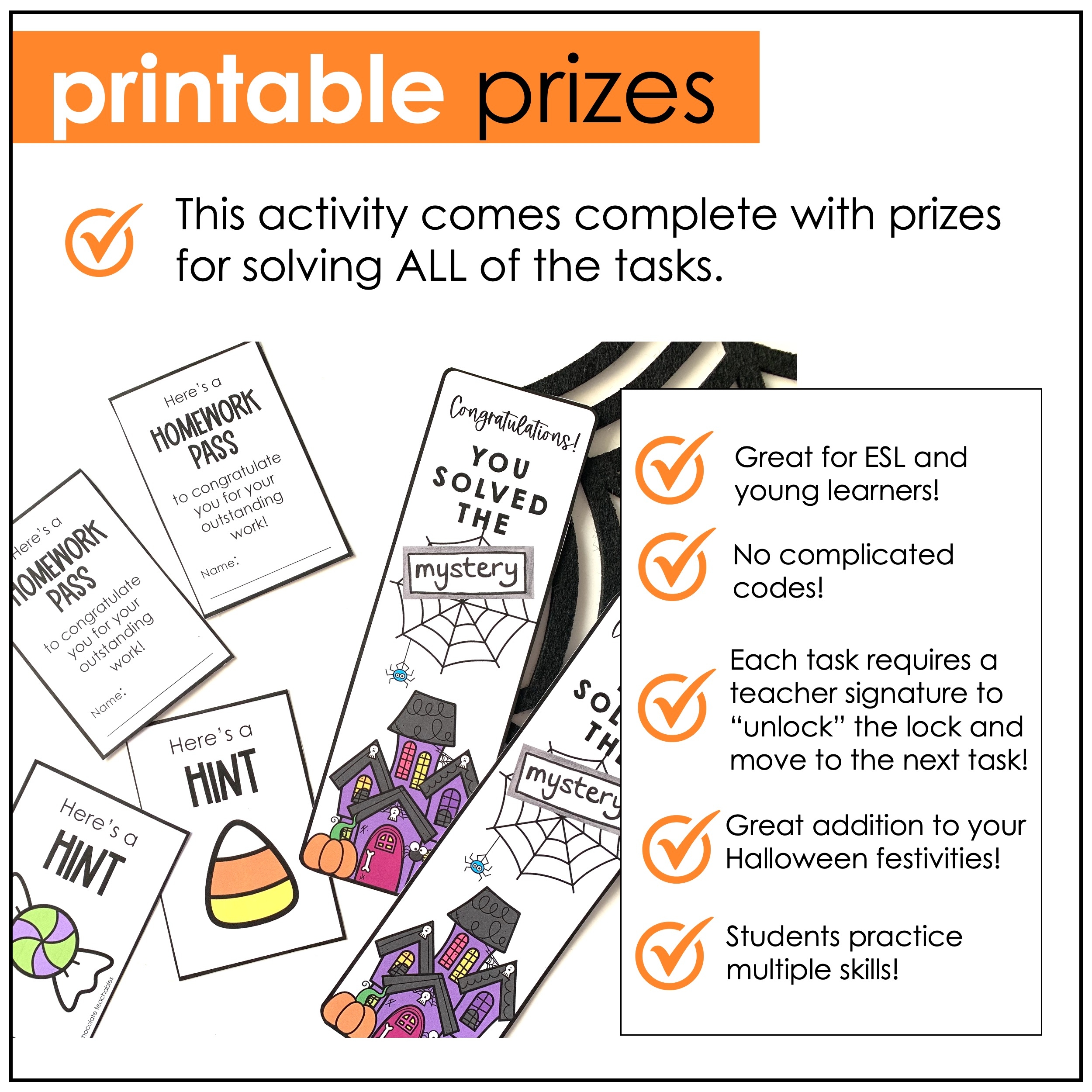 halloween homework pass printable
