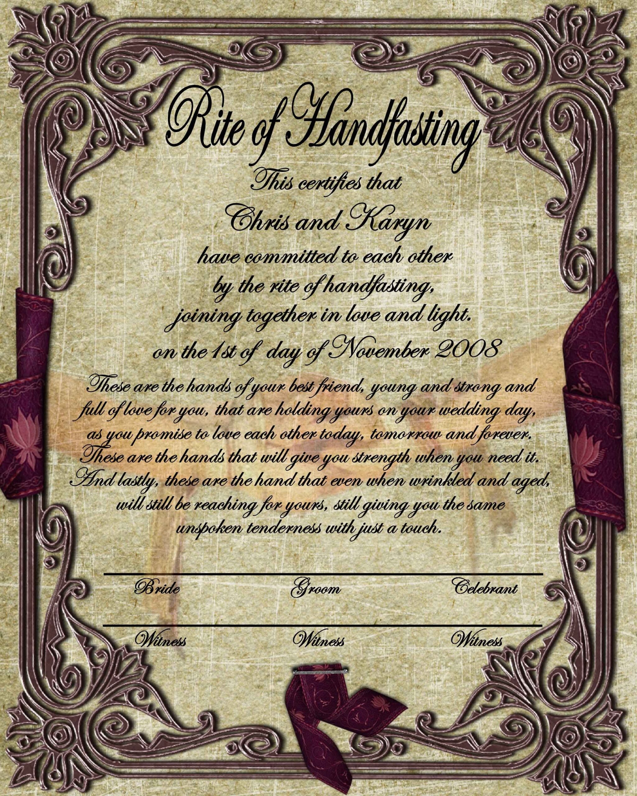 Handfasting Certificate Challenge 2