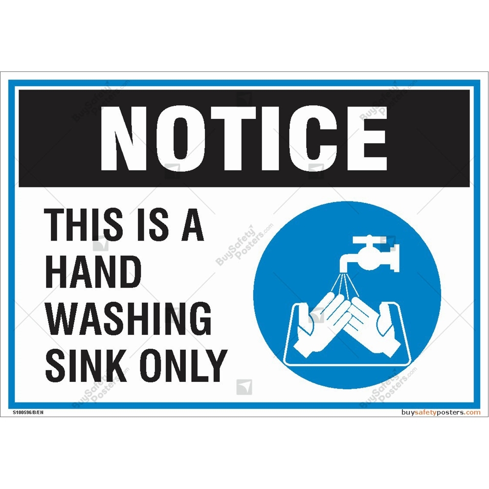 Handwashing Sink Signs Buysafetyposters