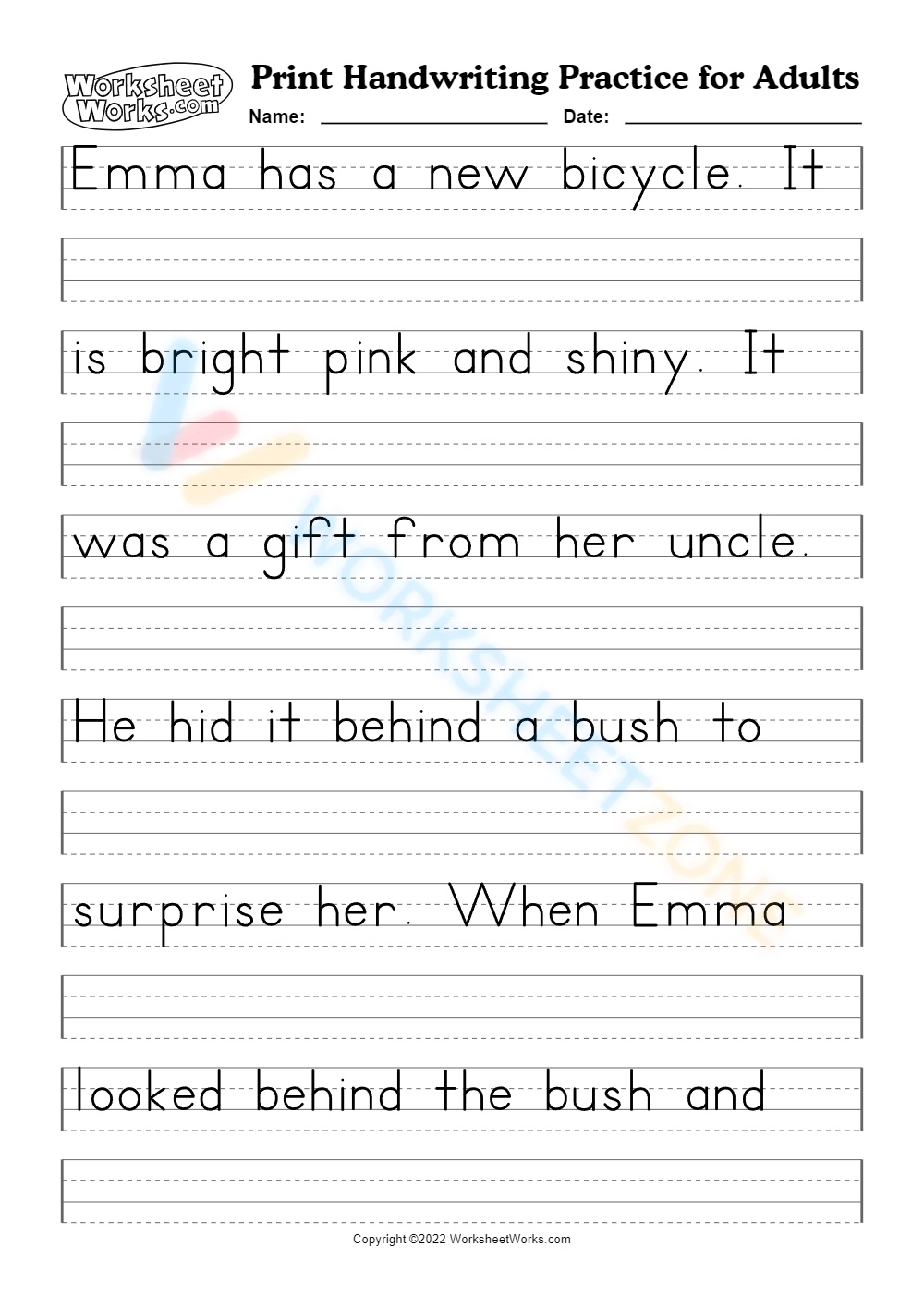 printable neat handwriting practice sheets