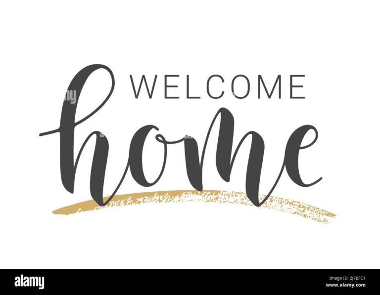 Handwritten Lettering Of Welcome Home Template For Banner 
