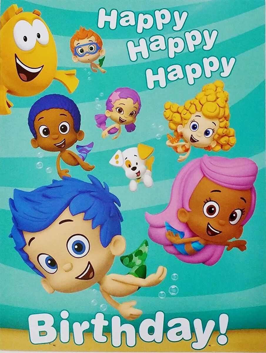 Happy Birthday Bubble Guppies Iron On Transfer T Shirt Light U0026 Dark Fabrics 8