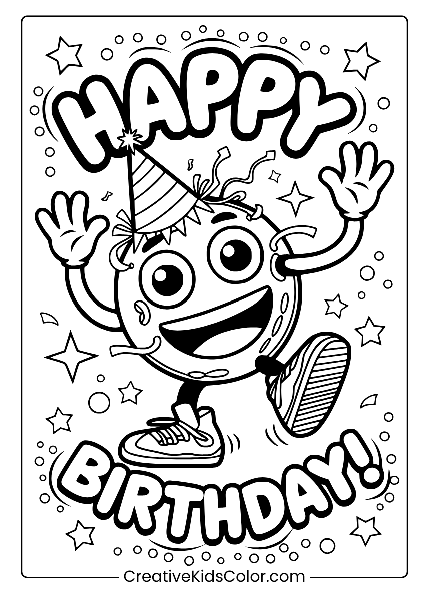 printable 2nd birthday coloring pages
