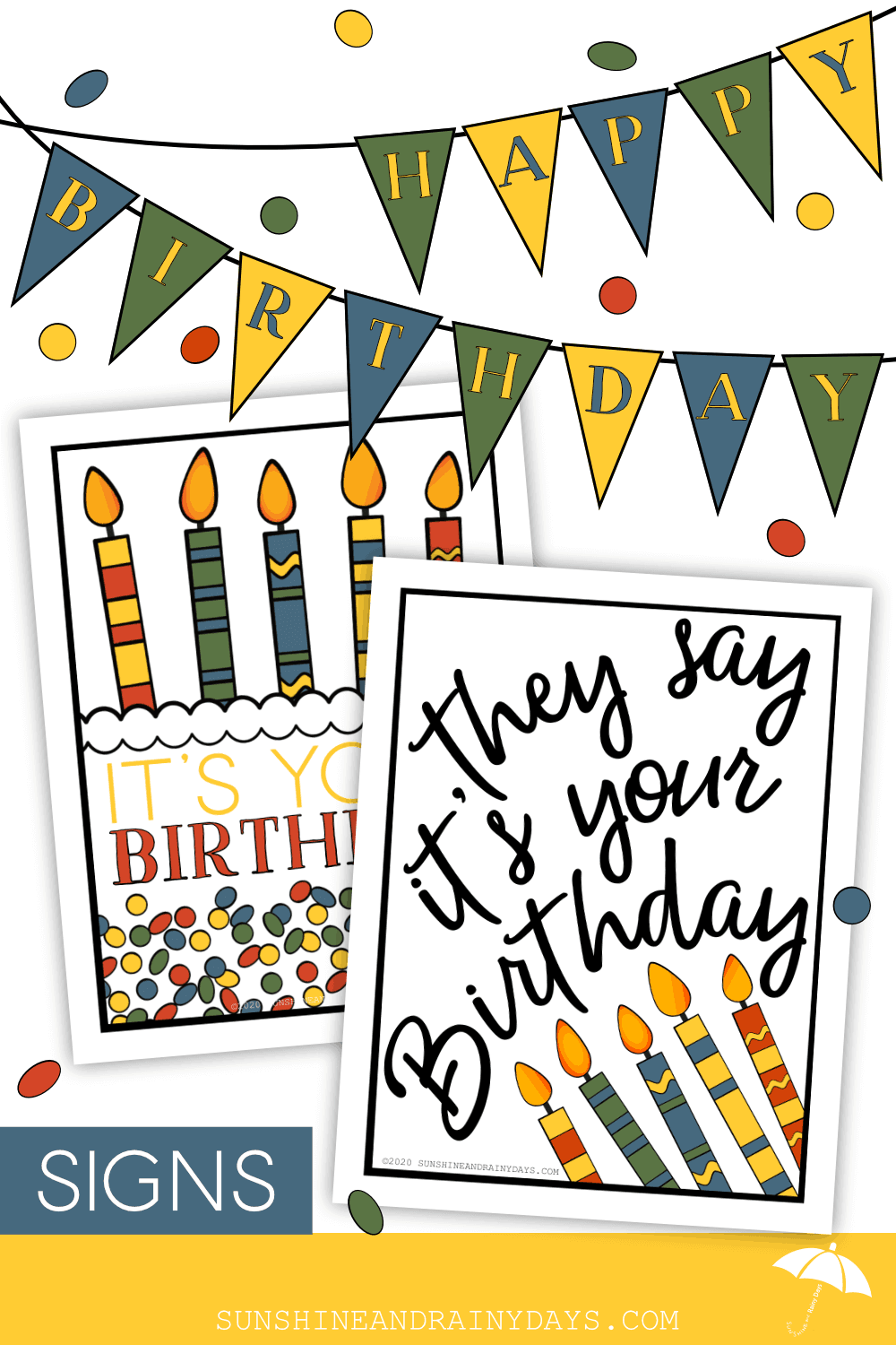 printable happy birthday sign