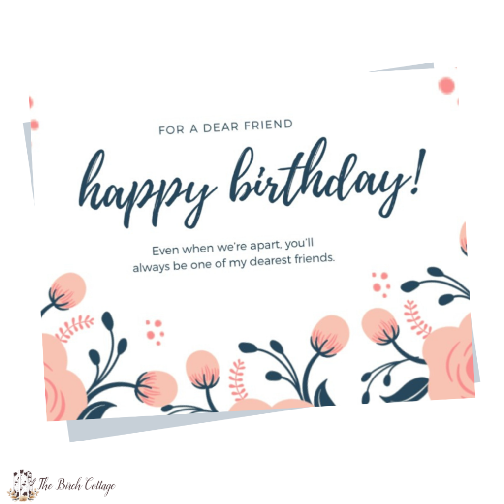 Happy Birthday To A Dear Friend Social Distancing Birthday Card 