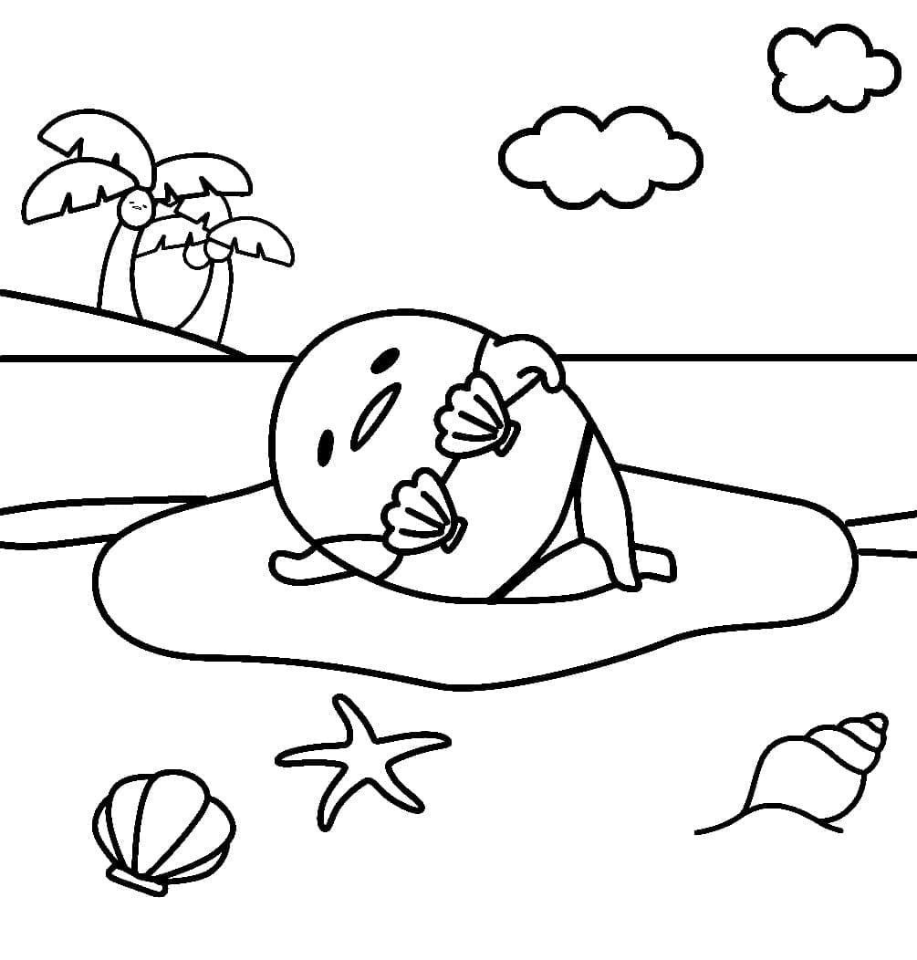 Happy Gudetama Coloring Page Download Print Or Color Online For 