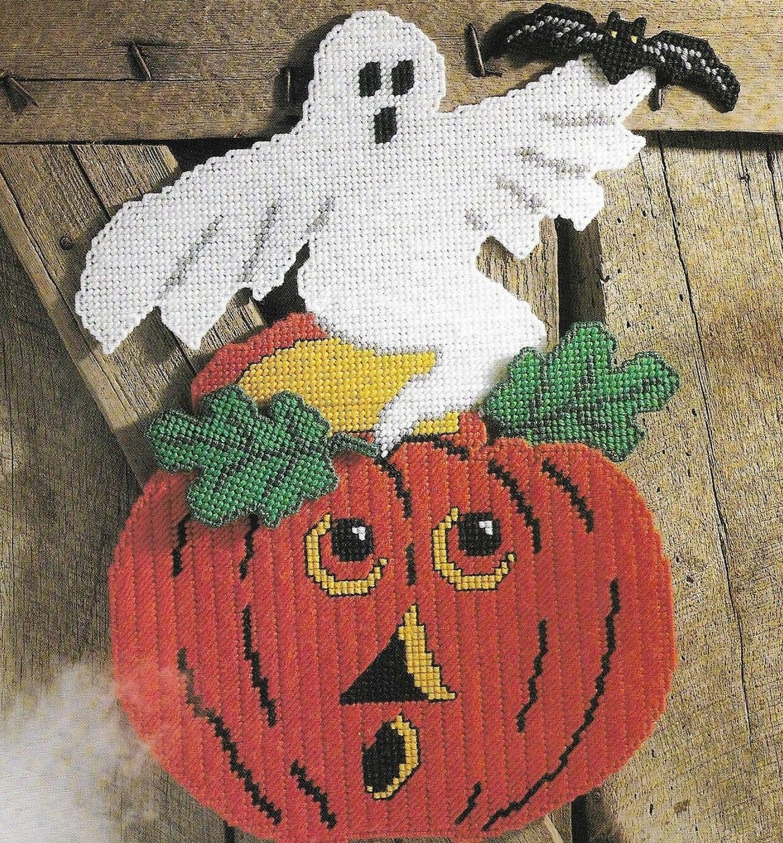HAPPY HALLOWEEN GHOST U0026 PUMPKIN PLASTIC CANVAS PATTERN INSTRUCTIONS