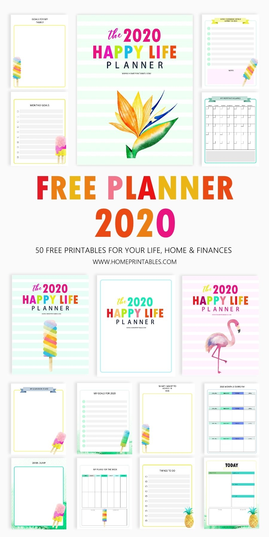 Happy Life Planner The BEST Free Printable 2020 Planner In PDF