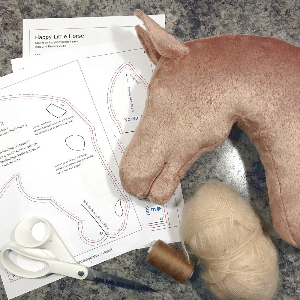 Happy Little Horse Hobby Horse PDF Sewing Pattern And Tutorial DIY Stick Horse Pattern Now Also In German Etsy