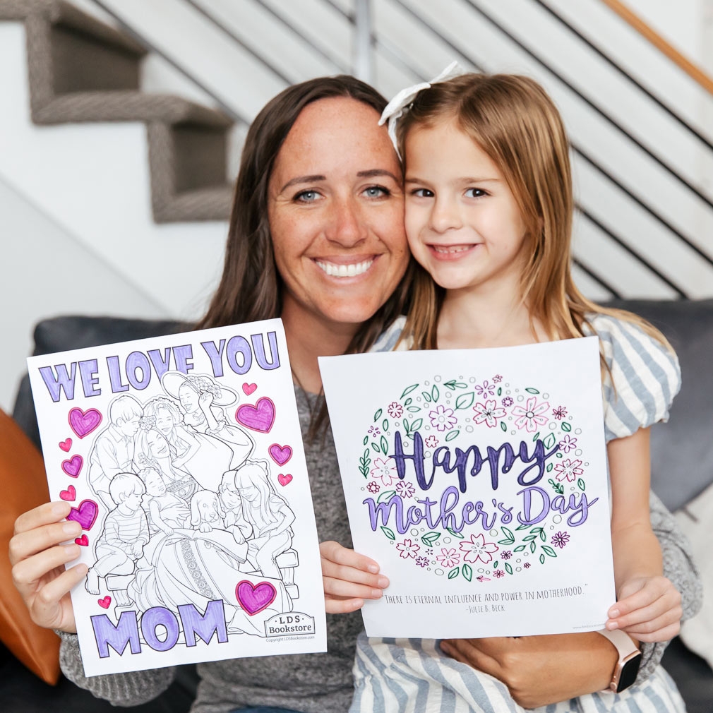 printable happy mothers day color sheet