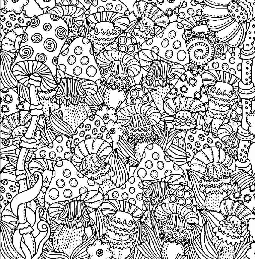 Hard Coloring Page