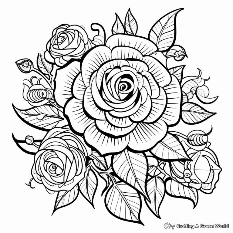 Hard Coloring Pages Of Flowers Free U0026 Printable Worksheets Library