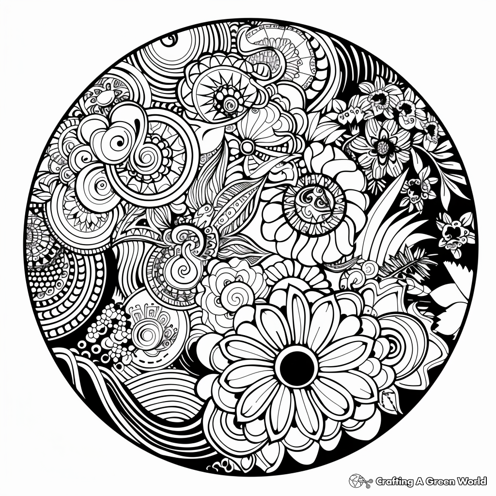 Hard Zentangle Coloring Pages Free U0026 Printable 
