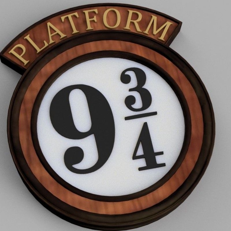 Harry Potter 9 3 4 Platform Sign By GLeZz Download Free STL Model Printables