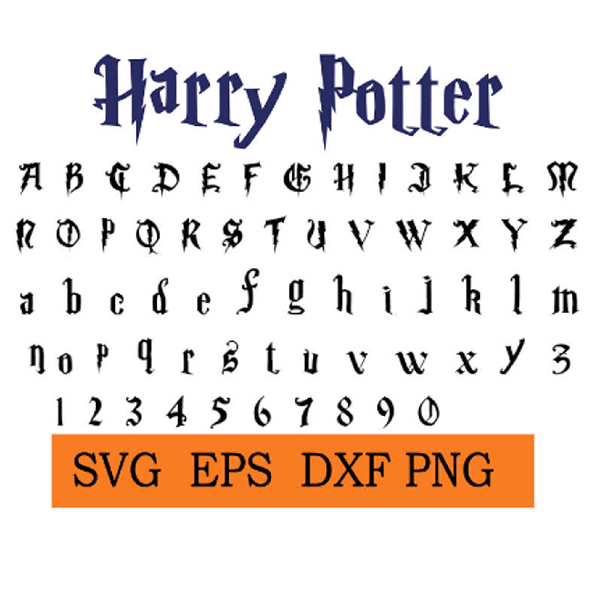 Harry Potter Font Svg Eps Dxf Jpg Files Digital Letters SVG Files For Cricut Files For Silhouette INSTANT DOWNLOAD SVG Shop