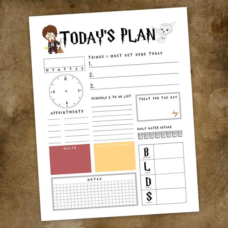 free harry potter planner printables