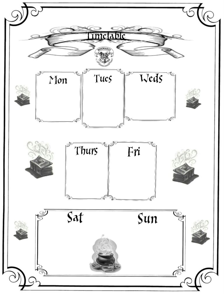 Harry Potter Planner Printables Free Lorraine A Life Less Ordinary